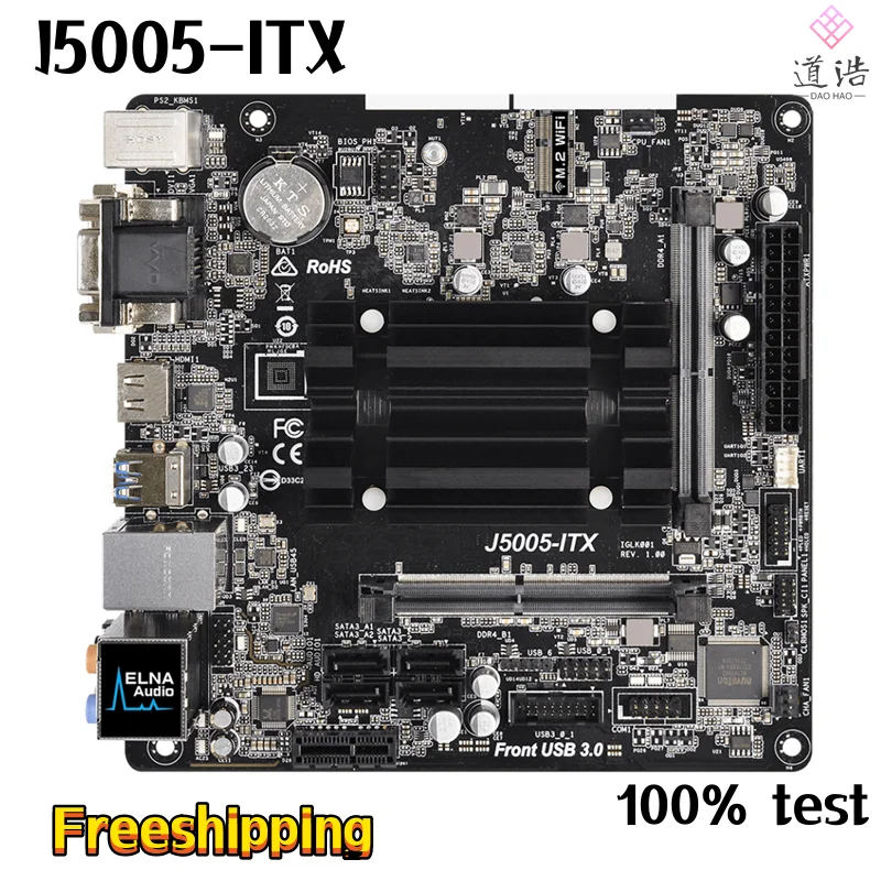 Pre základnú dosku ASRock J5005-ITX 8 GB HDMI M.2 DDR4 MINI-ITX J5005 Mainboard 100% Testovaná plne práca