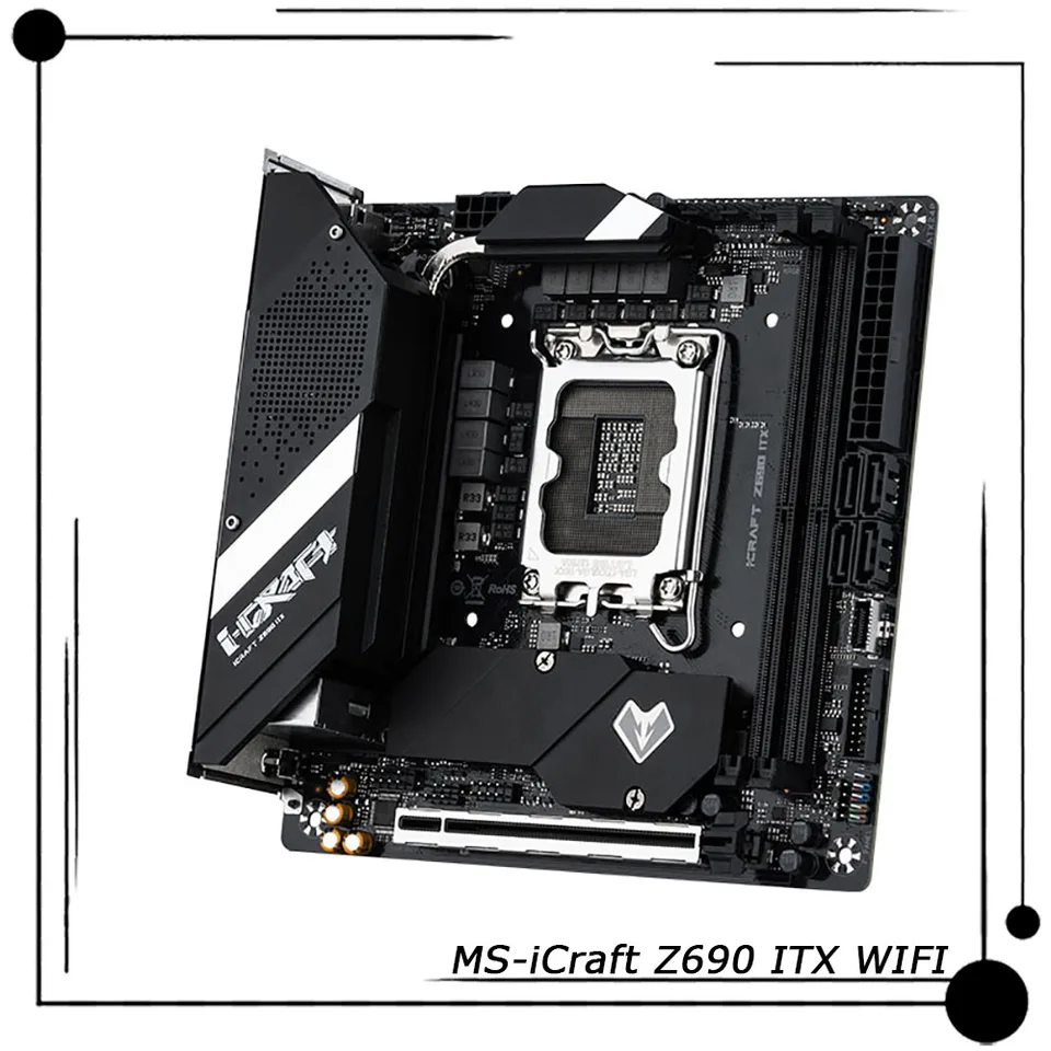 Pre základnú dosku MaxSun DDR5 podporuje Intel 12. generácia jadra 8+1 fázový vylepšený napájací zdroj MS-ICraft Z690 ITX WiFi