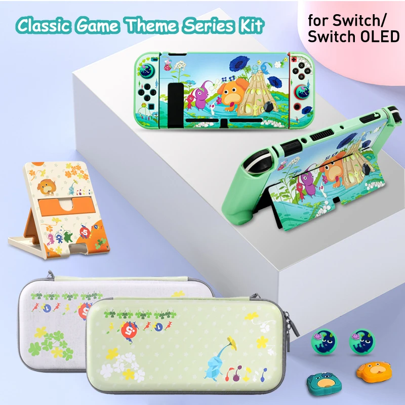 Pre úložnú tašku Nintendo Switch Storage Pikmi Colorful Protecfet Carsing Case Cover Cover Nintendo Switch OLED Game Accessories