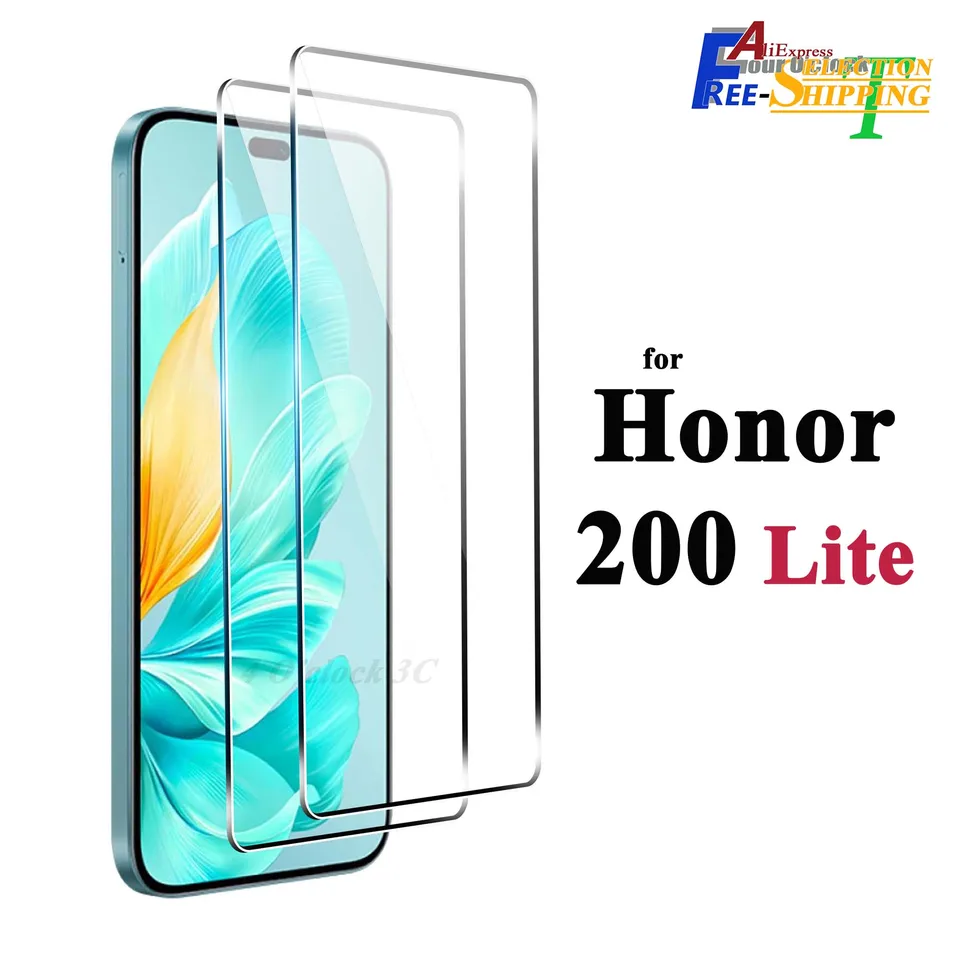 Pre česť 200 lite temperovaných sklenených chráničov obrazovky Crystal 9H Ochranné HD Čisté poškriabanie odolné