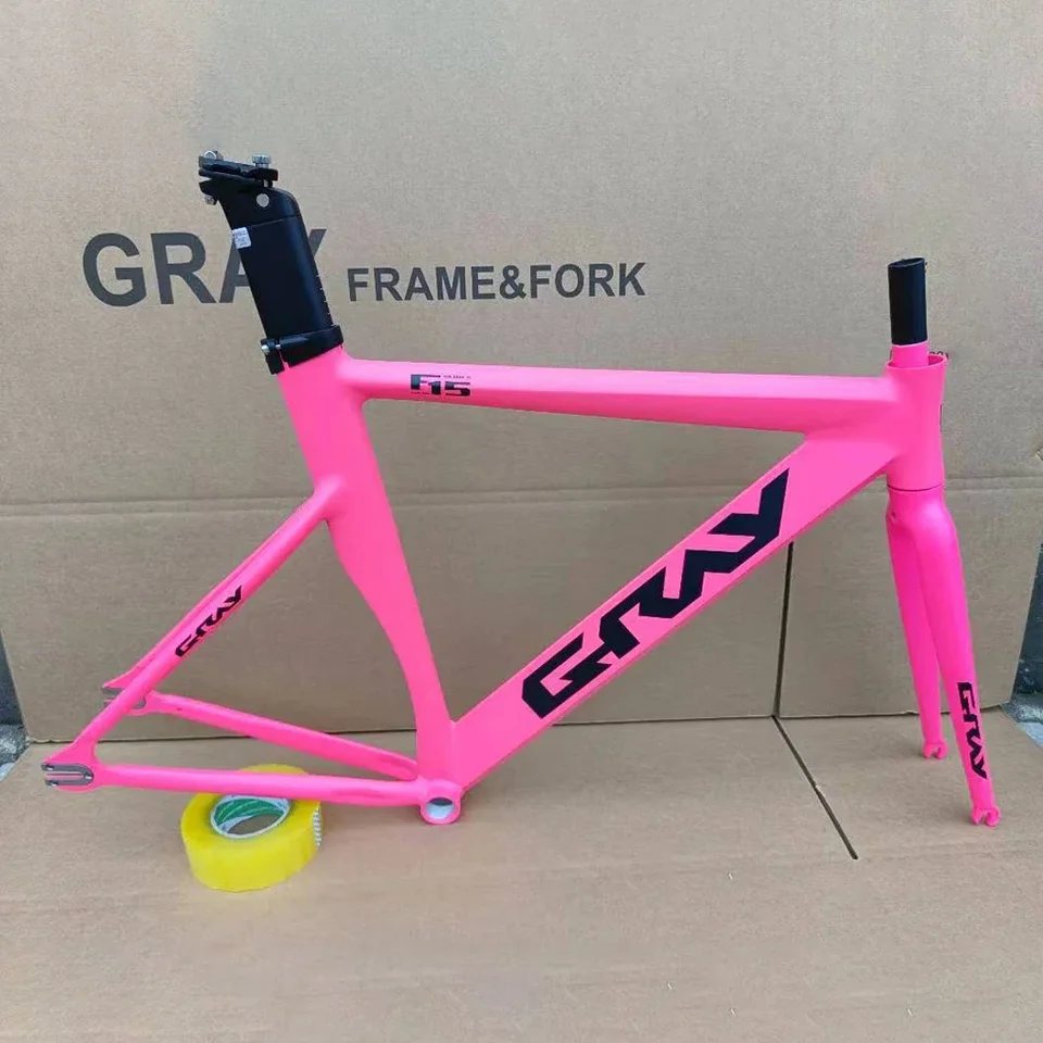 Pre šedú F15 Fixte Gear Bicykel Rám s jednou rýchlosťou fixie hliníkovú zliatinu vidlice Track Cyklistický bicyklový rám.