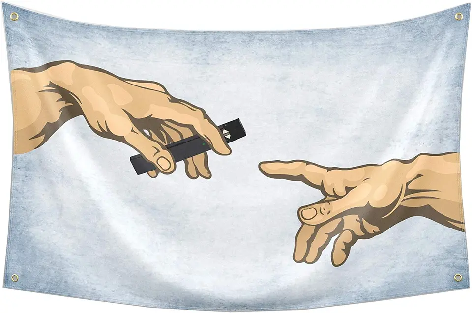 Prechádzanie vlajkou Juul, banner 3x5 stôp, vtipný plagát UV Odpor blednutie a odolný muž v jaskyni na stenu pre danú koľaj