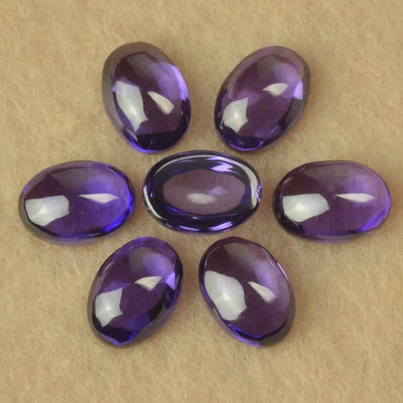 Predaj 3x5 ~ 18x25 mm oválne ploché spodné dno kabína strih Purpurová farba kubická zirkónia syntetický klenot voľný ametyst cz kameň pre šperky