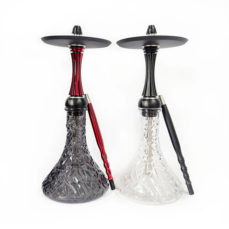 Predaj vysoko kvalitná alfa vodná fajka Model x reverzná čierna matná z nehrdzavejúcej ocele shisha fajčiarska súprava Russian