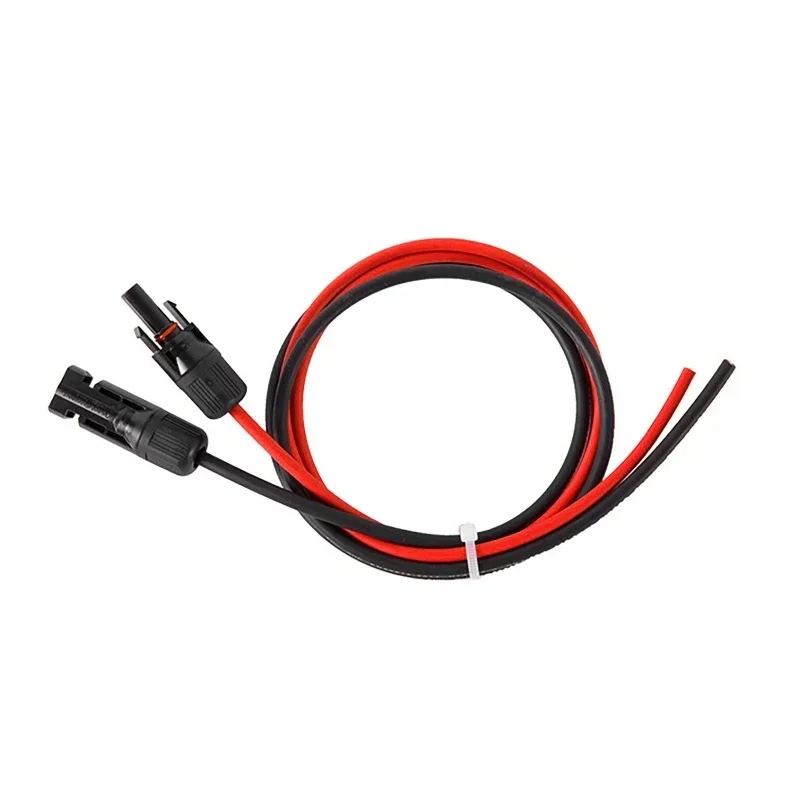 Predlžovací kábel solárneho panela 2 m čierne a červené pocínované káble s drôtom s PV DC Konektory Plug IP68 1500V Menovité napätie