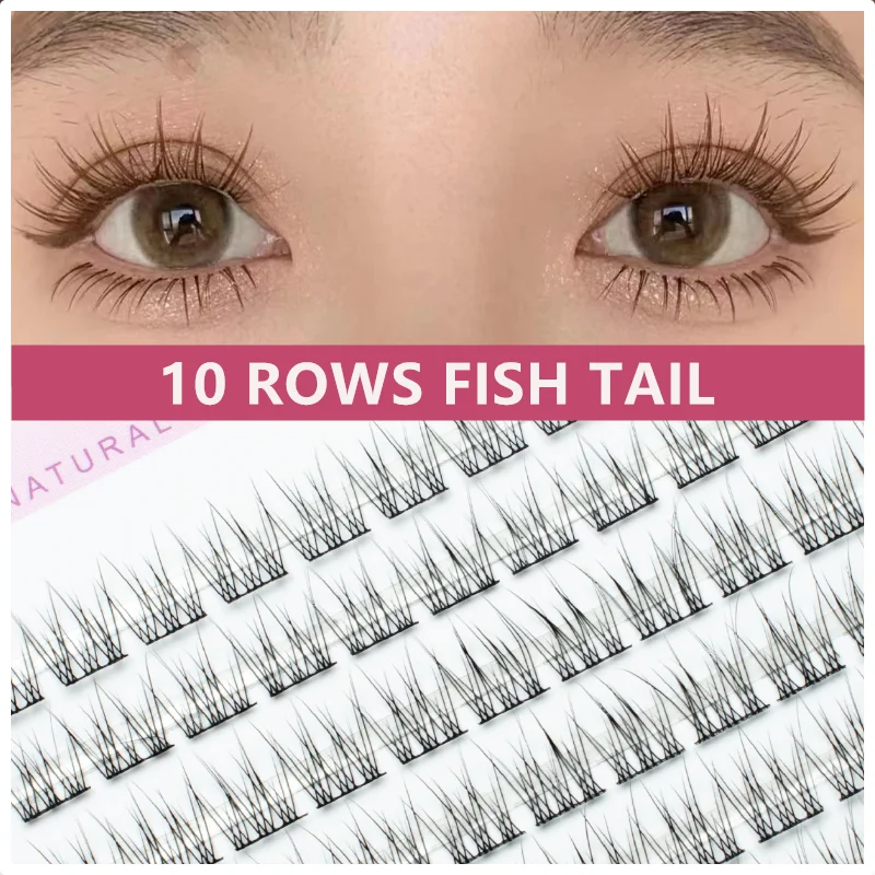 Predlžovanie rybích očí osobné očné riasy Profesionálny make -up individuálny klaster štepenie falošné mihalnice japonské falošné mihalnice