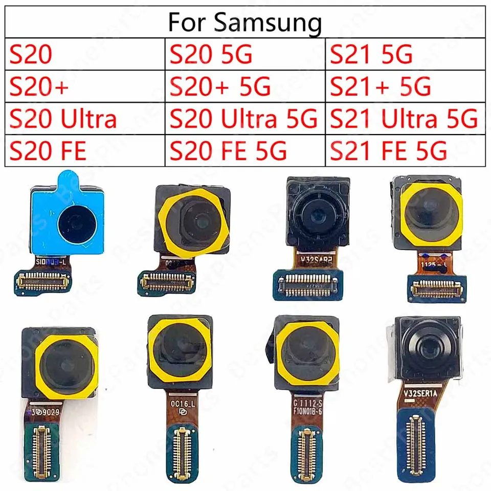 Predná kamera pre Samsung Galaxy S20 Fe S20+ S21+ Plus S21 Ultra 5G smerujúca k čelnému modulu selfie fotoaparátu mobilný telefón
