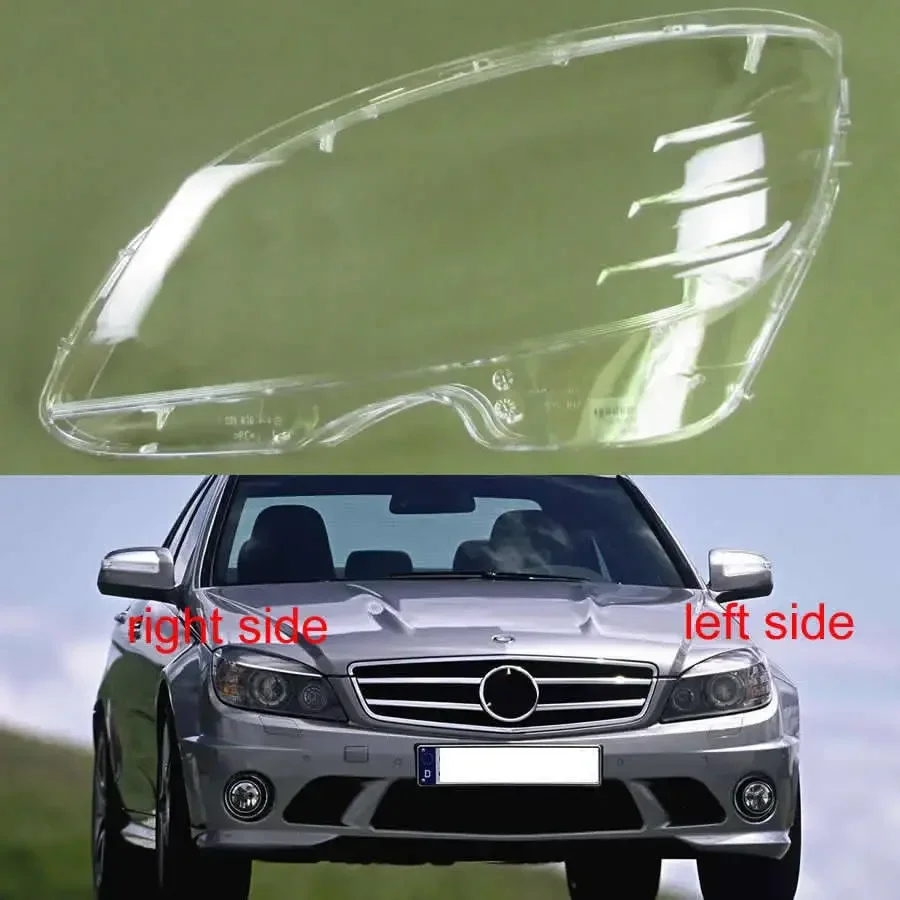 Predná lampa lampa shellu svetlometový odtieň svetlometov pre 2007-2010 Benz C trieda W204 C180 C200 C220 C250 C280 C300