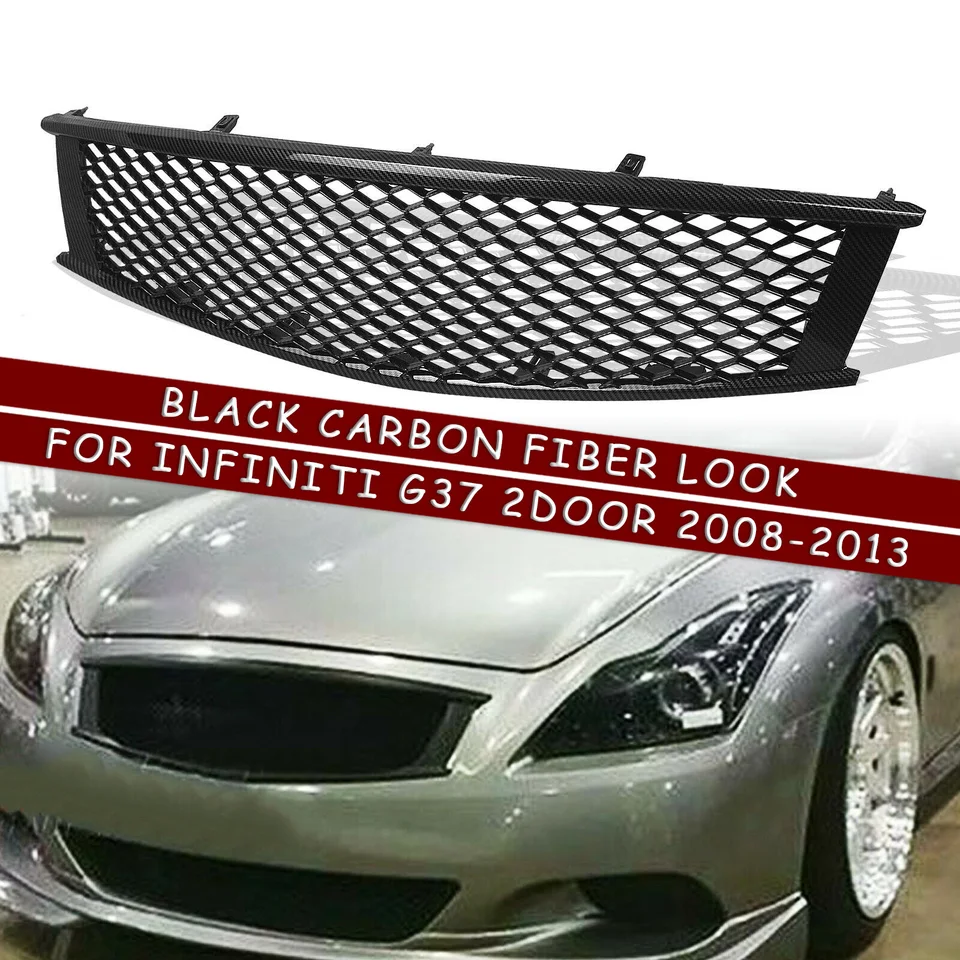 Predná mriežka pre infiniti G37 2008-13 Q60 2014-16 Coupe 2 dvere uhlíkové vlákno Lok