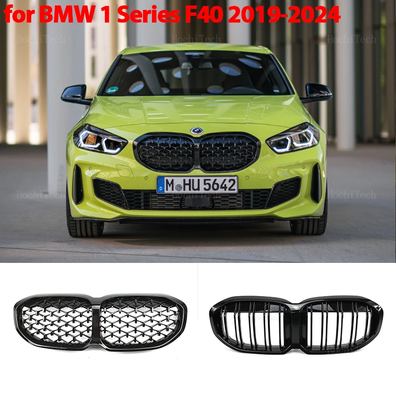 Predná obličková mriežka Forbmw 1 séria F40 116i 118i 120i 128ti M135i XDRIVE 19-22 Náhradná závodná mriežka GLOS GLOS Black Gloss Black
