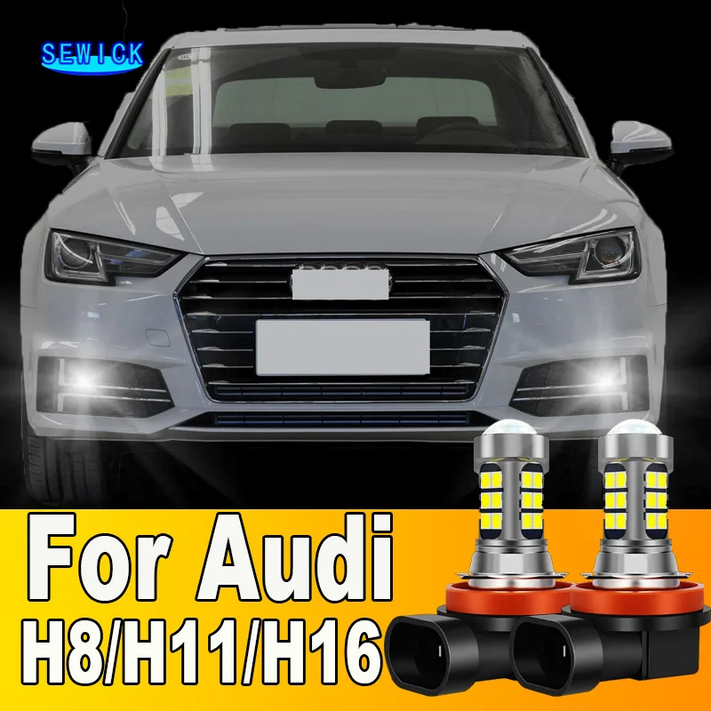 Predné hmlové svetlo 2ks LED žiarovka H8 ADICKY PRE Audi A4 B8 B9 2013-2019 A3 8V 2015 2016 2017 A5 2012-2017