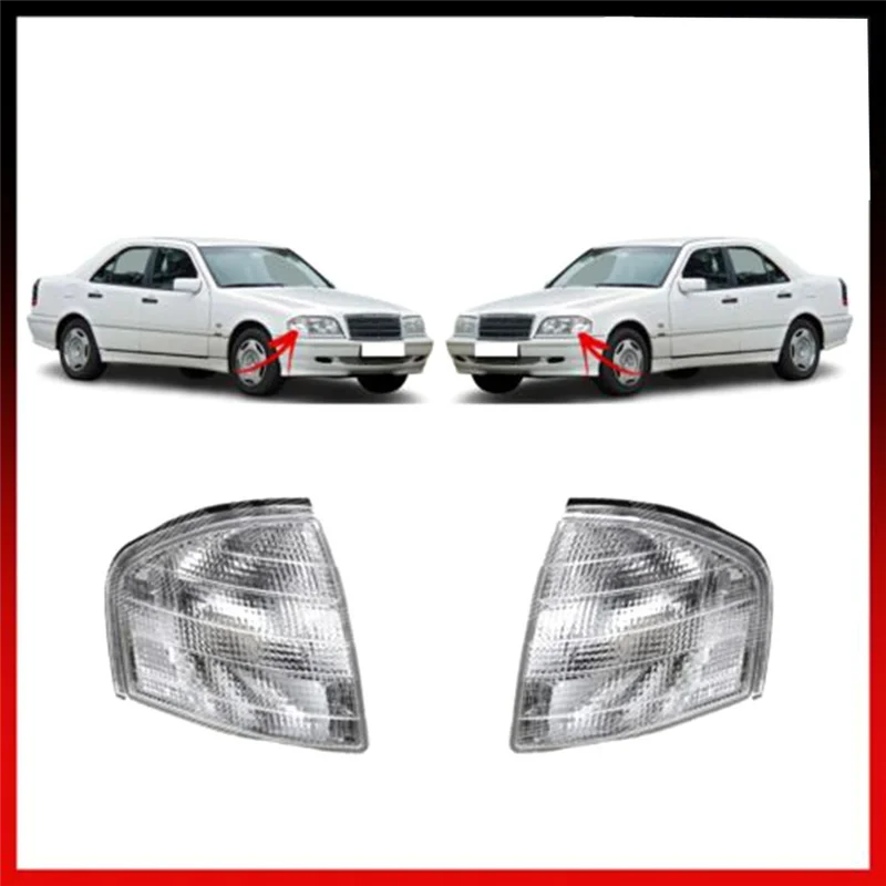 Predné indikátorové rohové svetlo signálne lampa pre Mercedes Benz C-Class W202 C180 C220 C200 C250 LH 2028260943 RH 2028261043