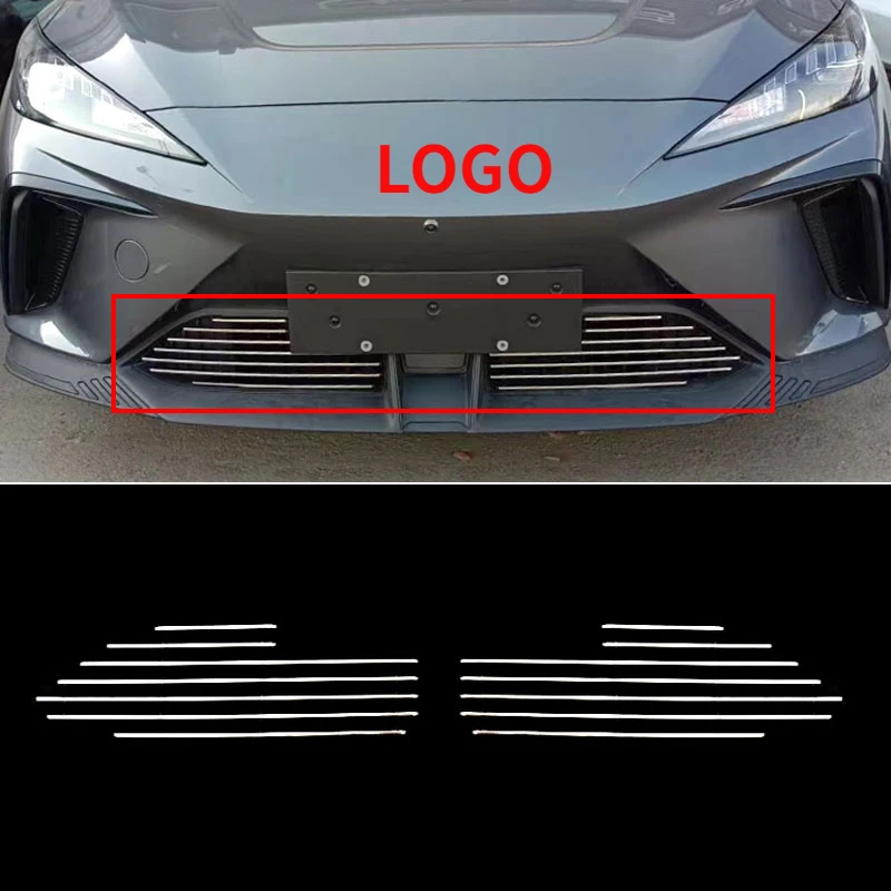 Predné krytiny dolného grilu TRIMS Príslušenstvo auto dolnú sieťovú mriežkovú mriežku obrusy hliníkovej zliatiny pre MG4 2023 MULAN EV DEOBORÁCIA