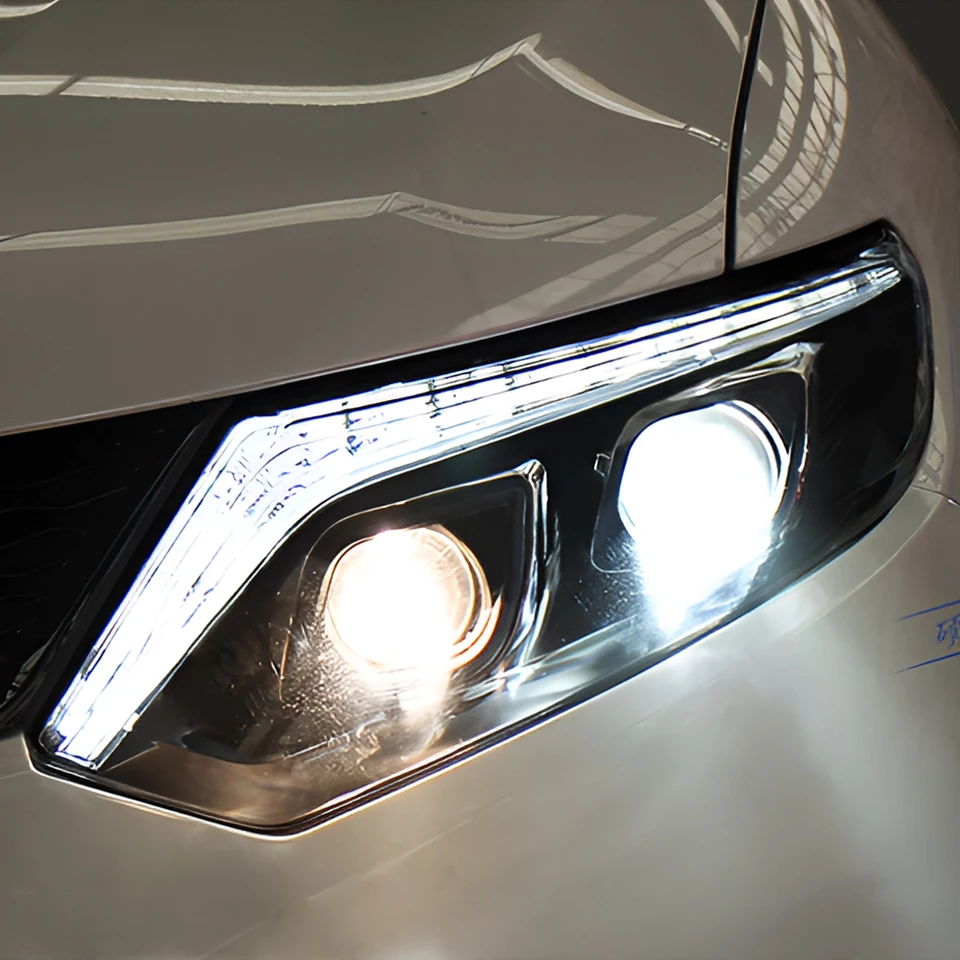 Predné lampy pre auto pre Nissan X-Trail 2014-2016 automatické svetlomety zostavy modernizácie LED streamer blikajúci projektor 2 objektív