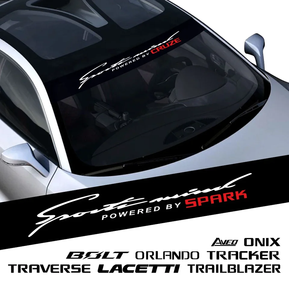 Predné nálepky na čelné sklo auta pre Chevrolet Cruze Lacetti Spark Aveo Tracker Onix Corvette Orlando Trailblazer Suburban