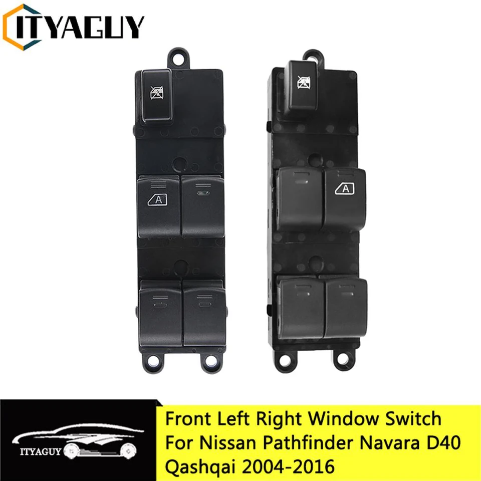 Predné pravé pravé tlačidlo Prepínač elektrického okna pre Nissan Navara D40 Qashqai Pathfinder 2004-2016 25401-EB30B 25401-JD00A