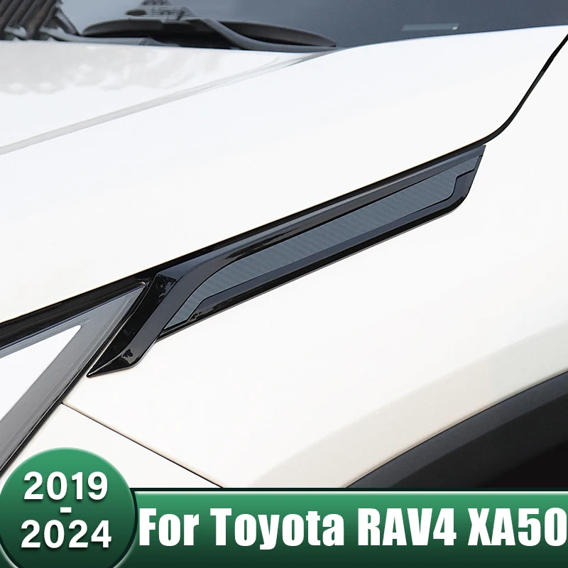 Predné prúžky auta Dekorácie dosky listov na žralokoch žiabrov pre Toyota RAV4 XA50 2019 2020 2021 2022 2023 2024 RAV 4 Hybrid