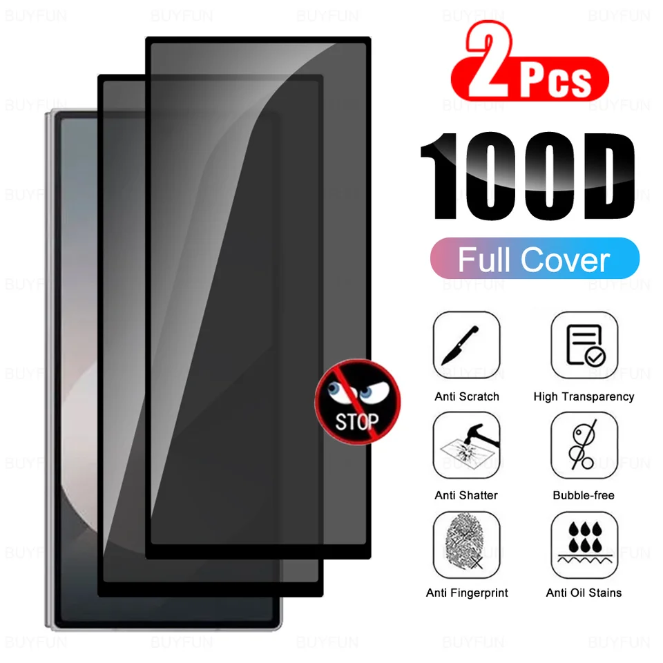 Predné sklo 2pc pre Samsung Galaxy Z Fold6 5G ochrana pred súkromia skla