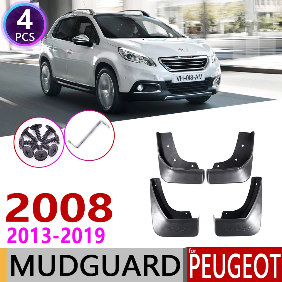 Predné zadné bahno pre Peugeot 2008 2013 ~ 2019 Fender Mud Guard Flap Splash Flaps Mudguards Accessories 2014 2015 2016 2017 2017 2018
