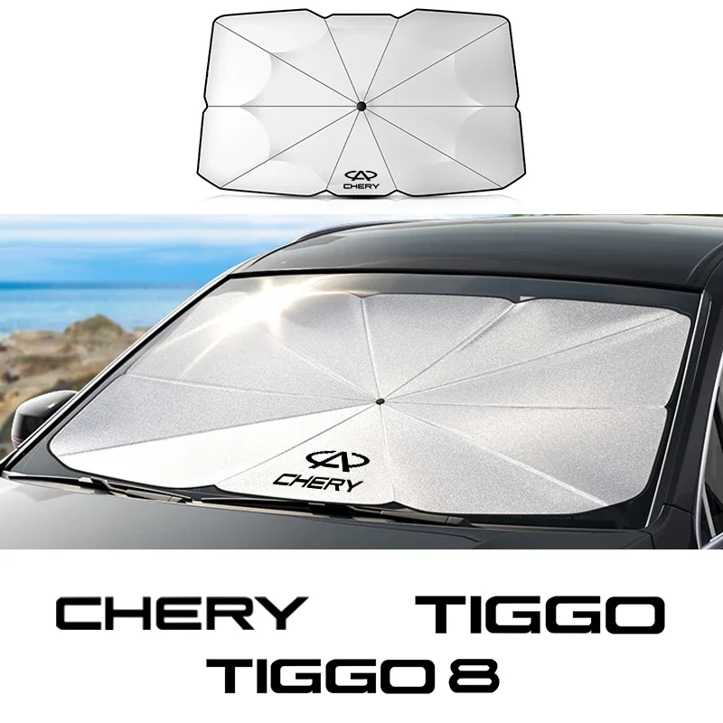 Predné zatienenie automobilového čelného skla slnečného skla pre predné tieňovanie auta pre Chery Tiggo 3 4 5 7 8 Tiggo7pro Tiggo8Plus CAR Interiérové ​​doplnky