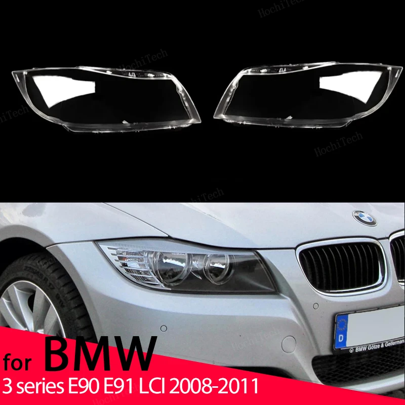 Predný kryt svetlometového krytu svetlometová lampa Maskshade Polykarbonát pre BMW 3 Series E90 E91 LCI facelift 2008-11 LampCover 2008-11