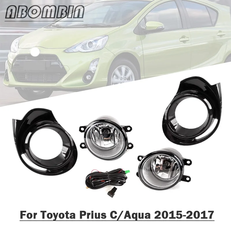 Predný nárazník automobilu Halogén hnací hmlový lampa Set predné hmlové svetlo s vypínačom zväzku káblov pre Toyota Prius C/Aqua 2015 2016 2016 2017