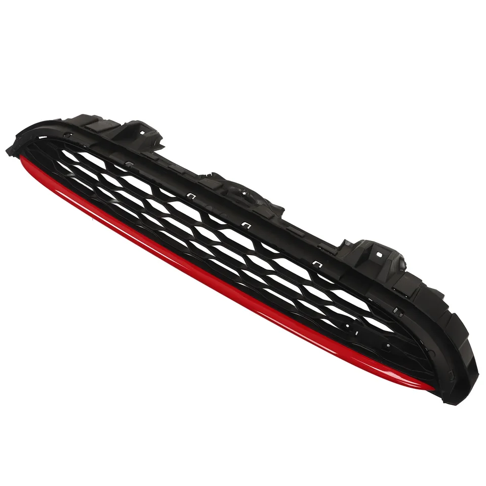 Predný nárazník Bonnet Grill Grill Red Stripe 51137393456 Pre Mini Cooper F55 F56 F57 S JCW 2014-2016 2017 2018 2019 2020 2020 2021