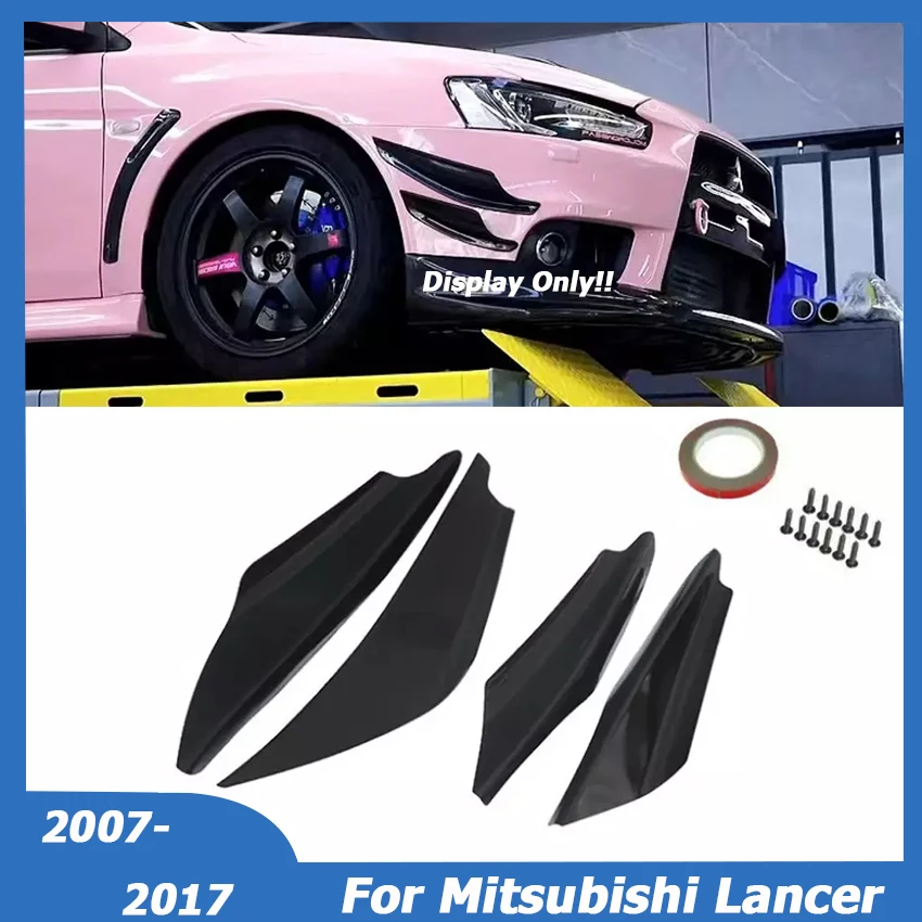 Predný nárazník Canard Difuser Splitter Fin valence Spoiler SPOID SIGE Universal pre Mitsubishi Lancer EVO 2007-2017