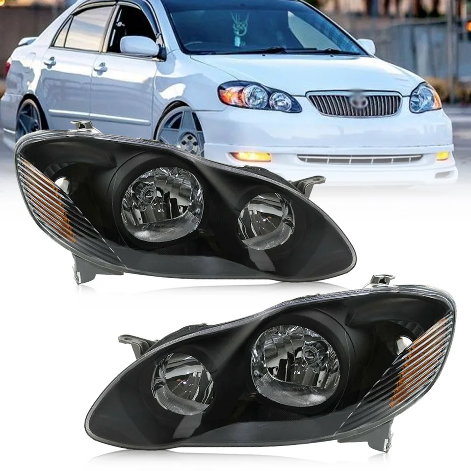 Predný nárazník Hlava svetlo svetlomet Hnacie svetlometu otočenie Signálne svetlo vľavo pre Toyota Corolla 2003 2004-2007 2008 USA Versio