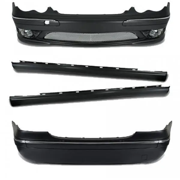 Predný nárazník s otvorom/bez otvoru hliníková mriežka pre Mercedes Benz C W203/AMG/C32 2000-2007