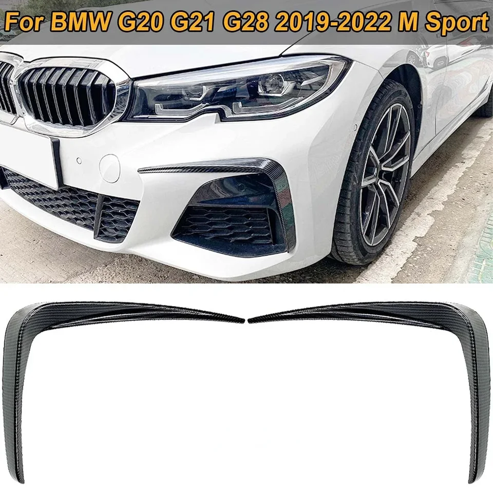 Predný nárazník Splitter Canards Fog Light Cover Tink Body Kit pre BMW G20 G21 G28 318I 320I 325I 330I 330D 330E M Sport 2019-2022