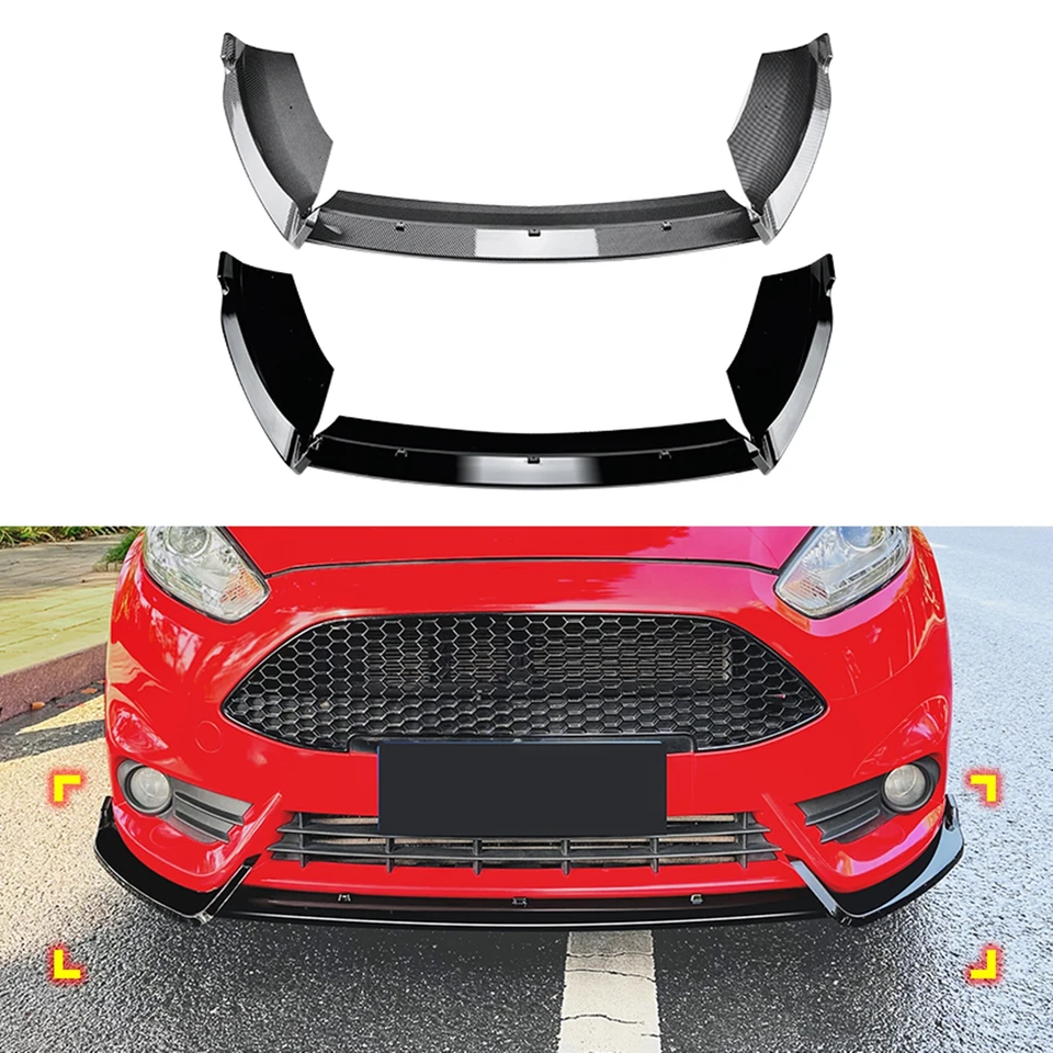 Predný nárazník Spoiler Lip Lower Splitter Blade strážca pre Ford Fiesta St Mk6 B-Max B232 2008-2017