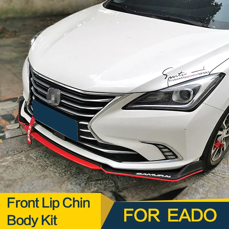 Predný nárazník Spoiler Protector Plate Lip Body Kit karbonový povrch brada lopata kontrastu Color Design pre Changan Eado 2018 2019