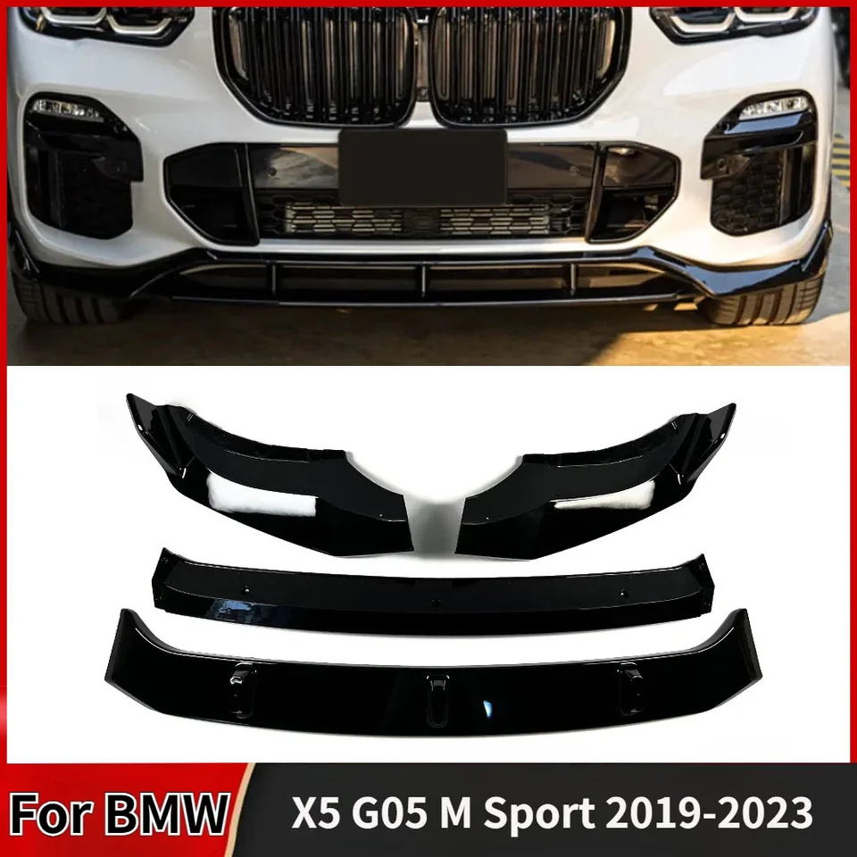 Predný nárazník SPOILR LIP LOTNÉ BODY DIFFUSTER Splitter Tuning Guard pre BMW X5 G05 M Sport 2019 2020 2021 2022 2023