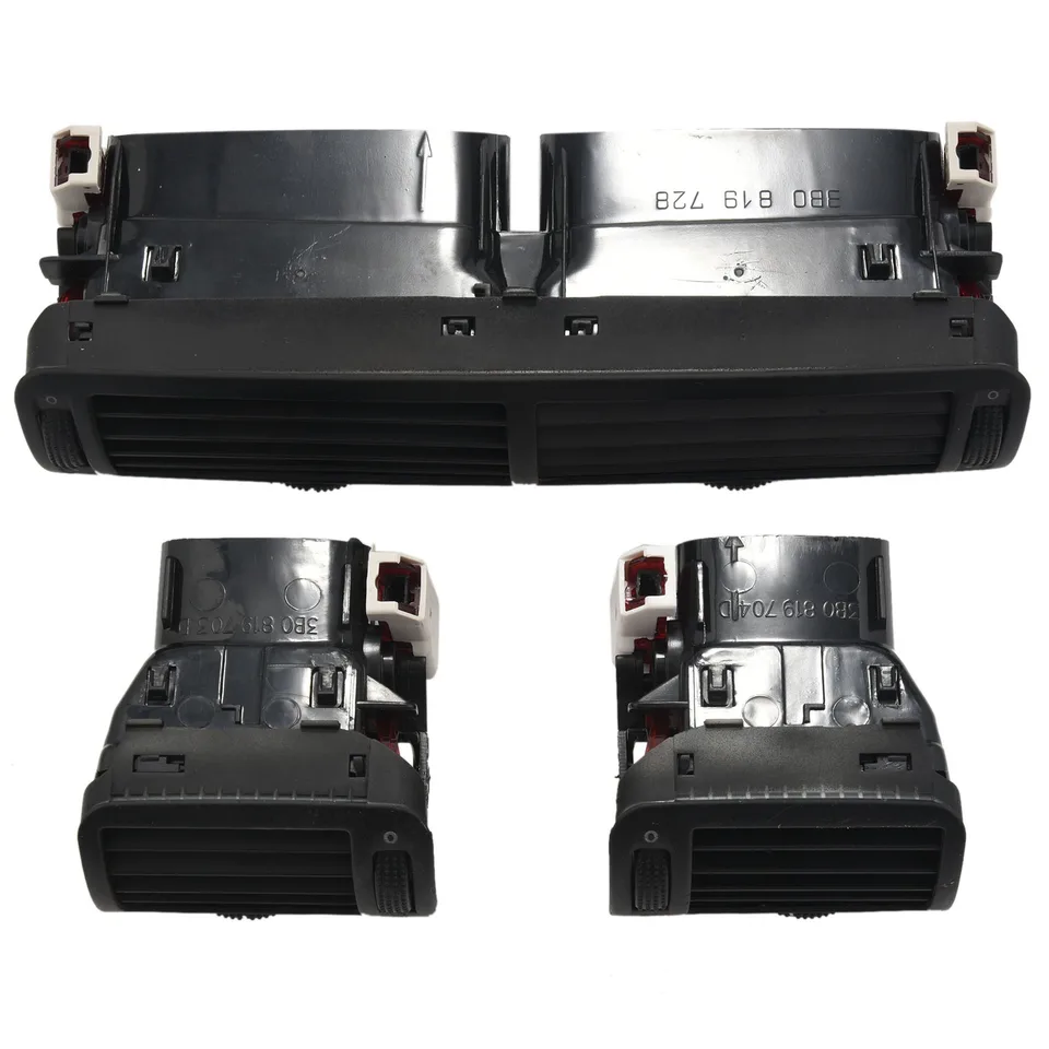 Predný prístrojový panel doľava + pravý + Central Vent A / C Klimatizácia Vent pre Volkswagen Passat B5 1997 1998 1999 2000 2001