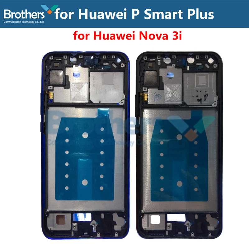 Predný rám pre Huawei P Smart Plus LCD Frame Front Braby Bysing pre Rám s obrazovkou Nova 3i s tlačidla