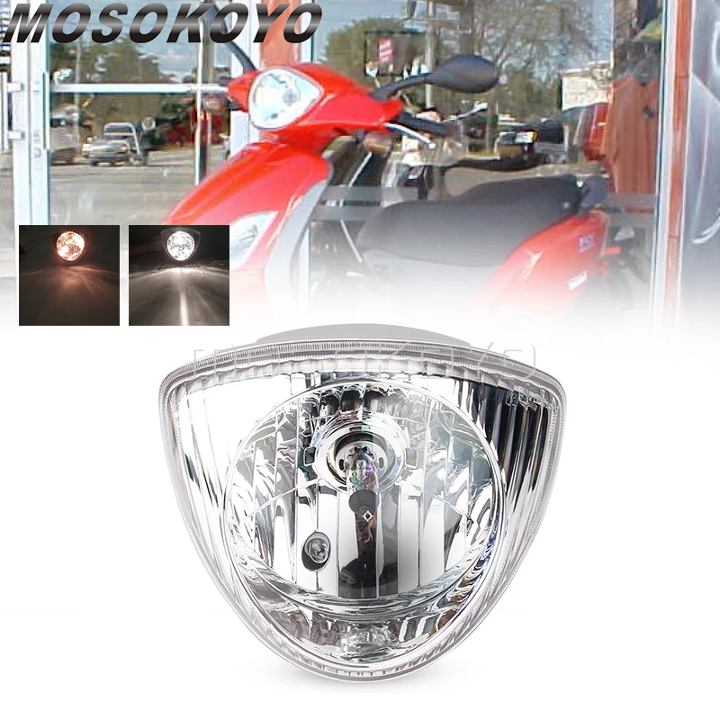 Predný svetlomet pre motocykle pre Piaggio Fly 50 100 125 2T 4T Euro 3 Liberty 50 125 svetlometový svetlo svetlo svetla Light Light 12V