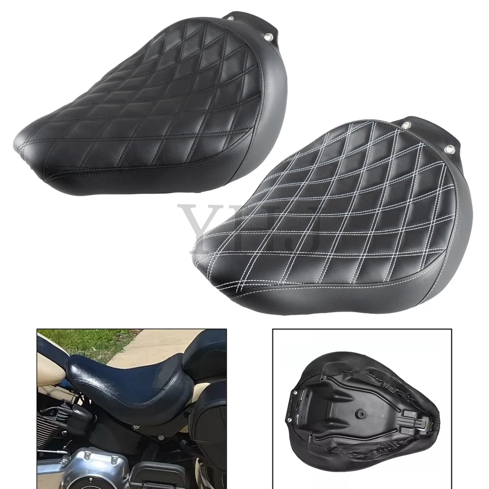 Predný vodič Butt Bucket Solo Sedadlo pre Harley Motocykel Softtail Fat Boy efi flstfi mierová kancelária se flstf 2007-2017 čierna