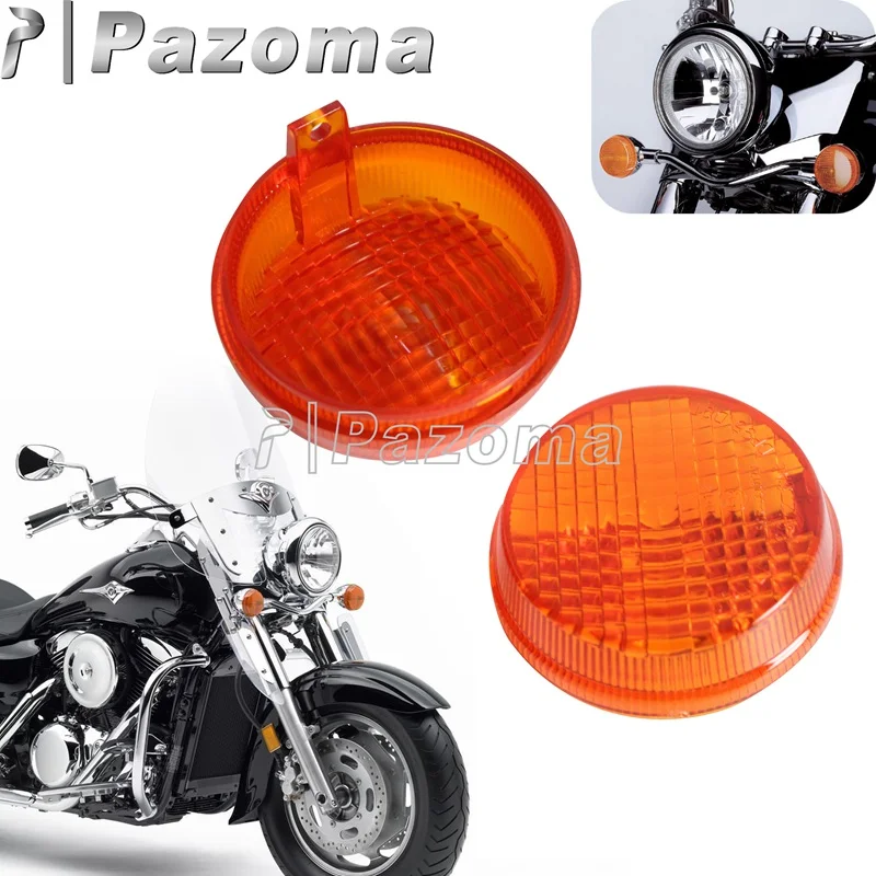 Predný / zadný 1 párový signálny šošovka 2pcs Indikátor Blinker Light Svete Cover pre Honda Shadow VTX Cruisers Kawasaki Vulcan Vn