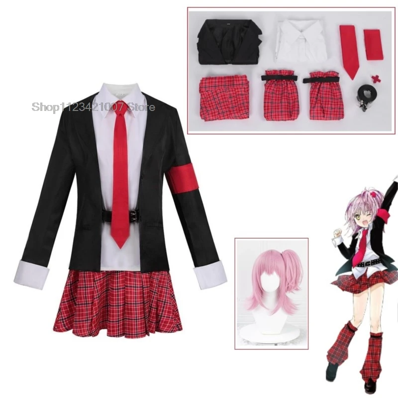 Predpredaj Hinamori Amu Cosplay kostým parochne Girls Anime Shugo Chara Cosplay kostýmy JK School Uniform Halloween Party Outfits