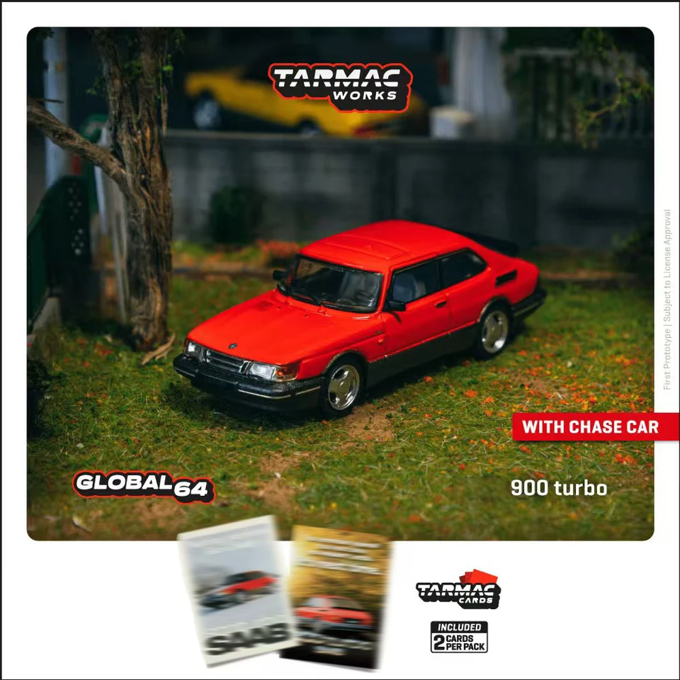 Predpredaj TW 1:64 900 Turbo Red Diecast Model Collection Collection Miniature Toy Tarmac Works