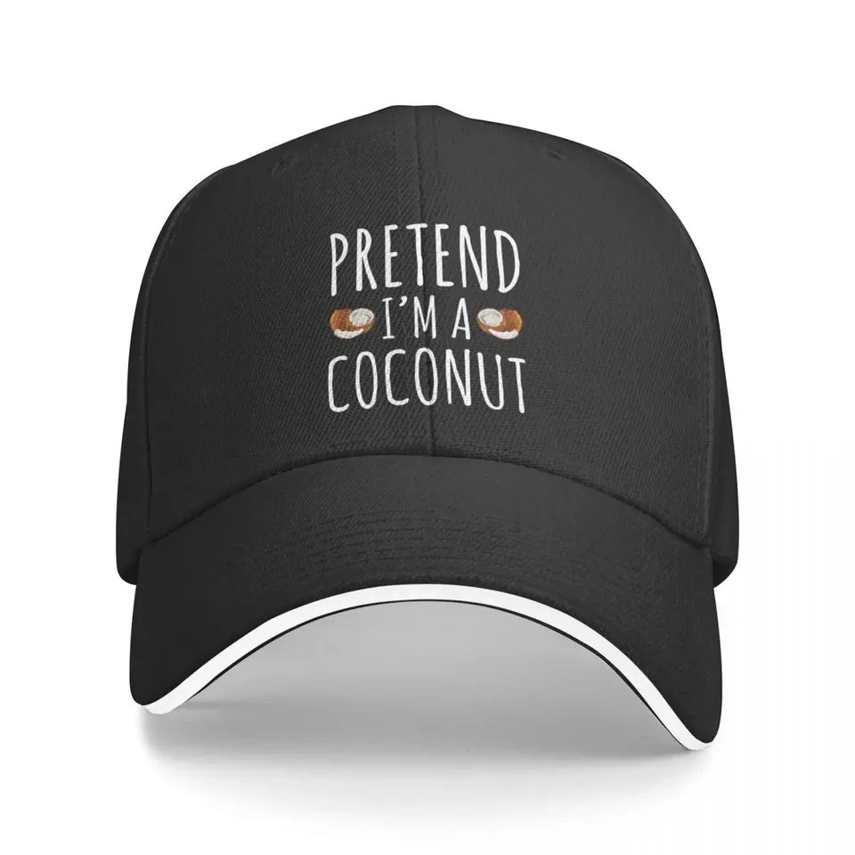 Predstieraj, že som kokos - vtipný Halloween baseball Cap Beach Bag Golf Hat Man Gentleman Hat Hats pre mužov