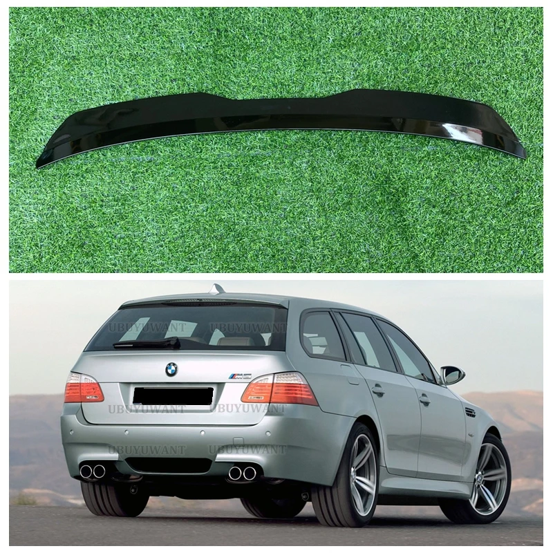 Predĺženie strechy spojlera pre BMW 5 E61 M-Pack Serie 30D Touring 2003-2010 ABS plastový auta Tail Trunk Wing Zad