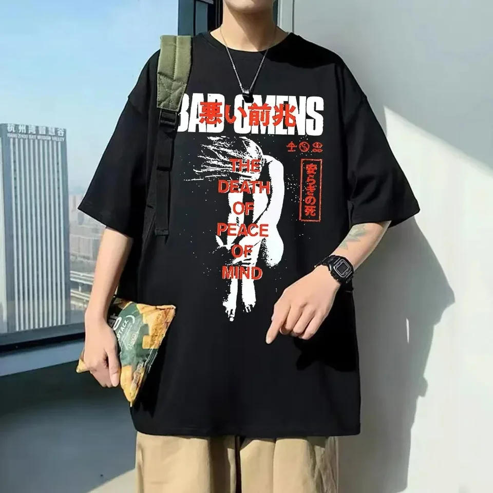 Prehliadka betónovej džungle Tour Tees Men tričko Nový predaj Hot Sale Bad Omens Tshirt Women American Music Tričko Top Tee Tee