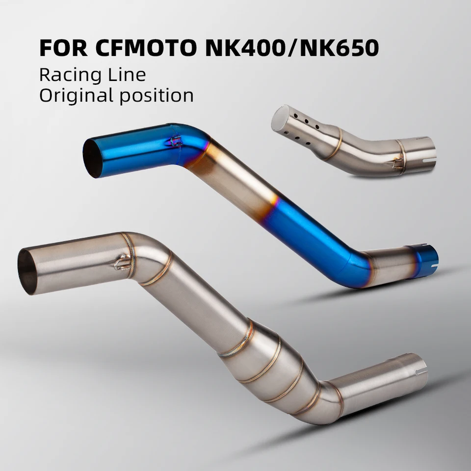 Prekĺznite pre NK400 NK650 NK 650 Lett 51mm Motorcycle výfukového úniku Systém upraveným tlmivým tlmičom stredného prepojenia lakť