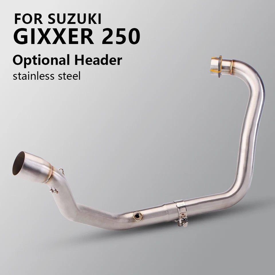 Prekĺznite pre Suzuki Gixxer 250 Gixxer250 Motocykel Sumon Upravte predné prepojenie Rúrky 51 mm rozhranie Voliteľný farebný únikový systém