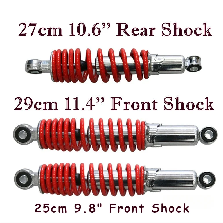 Premium 400 libier 250 /270 /290 mm predné zavesenie šokom Spring pre Quad Buggy ATV UTV 50cc 70cc 90cc 110cc 125 ccm