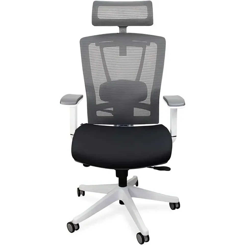 Premium ergonomická kancelárska stolička pre počítač alebo hier, s kolesami, bedrovou oporou, nastaviteľným sedadlom, opierky hlavy a opláknutí na lakťové opierky