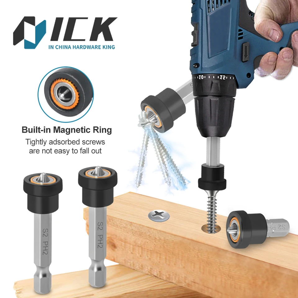 Premium magnetické skrutkovacie skrutky PH2 BITS pre PLASTNÉBOWARD HEX DEST DESTOV BIT Easy Inštalačná inštalácia DRILL DRILL
