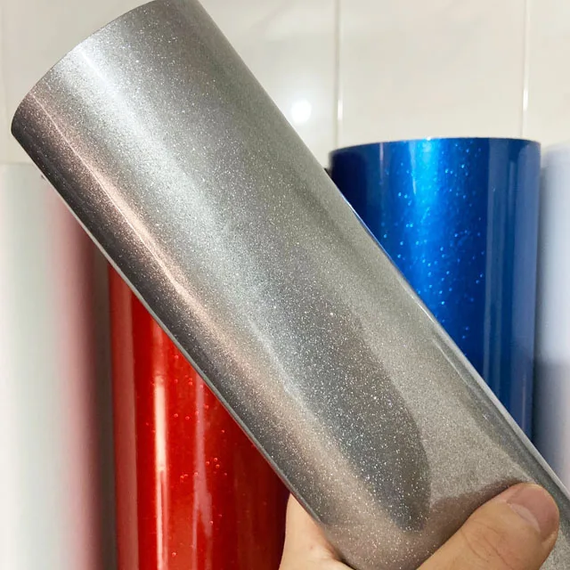 Premium vysoko lesklý strieborný diamant perlové trblietky balenie vinylového filmu lesklý strieborný diamant trblietavý nálepka automobilu